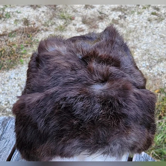 Vintage North King Natural Rabbit Fur Hat Vintage Rabbit Fur Cossack Hat North King French Fur Made in  main image 3